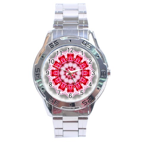 Red Roses Stainless Steel Analogue Men’s Watch from ArtsNow.com Front