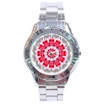 Red Roses Stainless Steel Analogue Men’s Watch