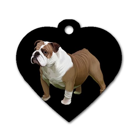 British Bulldog Gifts BR Dog Tag Heart (Two Sides) from ArtsNow.com Back