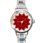 Red Star Round Italian Charm Watch