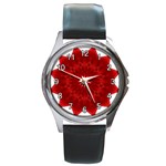 Red Star Round Metal Watch