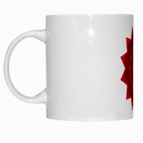 Red Star White Mug from ArtsNow.com Left