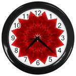 Red Star Wall Clock (Black)