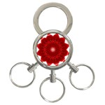 Red Star 3-Ring Key Chain