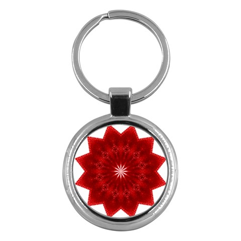 Red Star Key Chain (Round) from ArtsNow.com Front