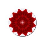 Red Star Rubber Round Coaster (4 pack)