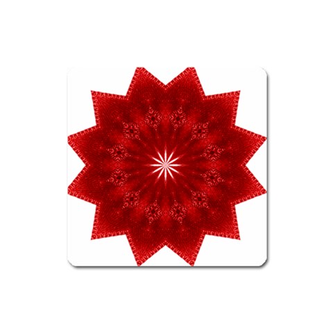 Red Star Magnet (Square) from ArtsNow.com Front