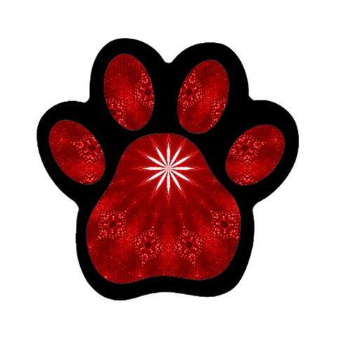 Red Star Magnet (Paw Print) from ArtsNow.com Front