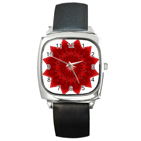 Red Star Square Metal Watch from ArtsNow.com Front