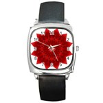 Red Star Square Metal Watch