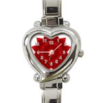 Red Star Heart Italian Charm Watch