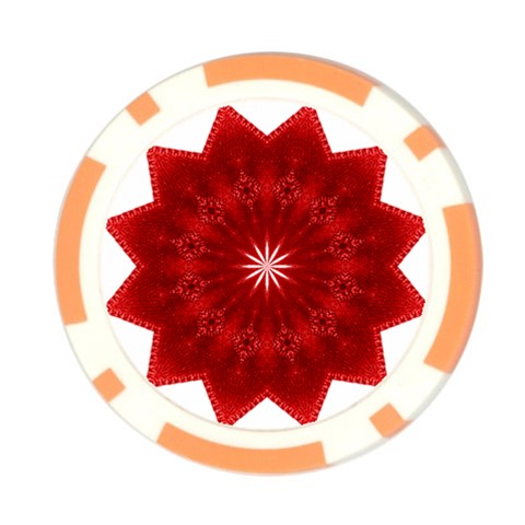 Red Star Poker Chip Card Guard from ArtsNow.com Front