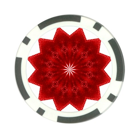 Red Star Poker Chip Card Guard from ArtsNow.com Back