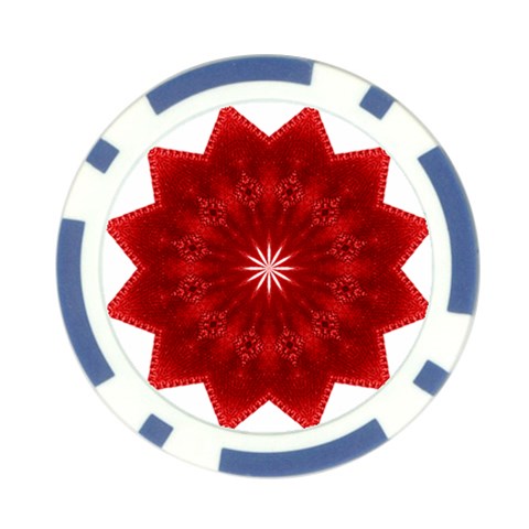 Red Star Poker Chip Card Guard (10 pack) from ArtsNow.com Front