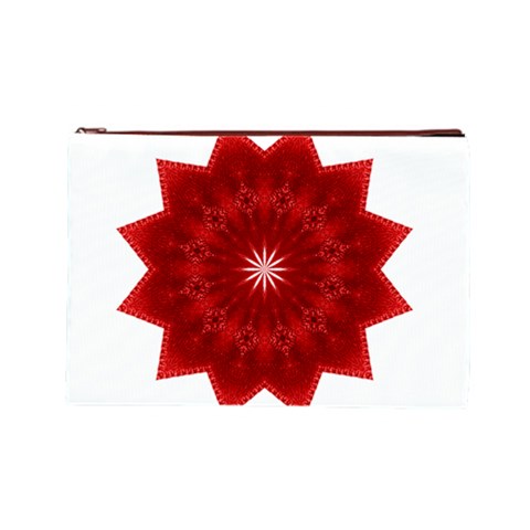 Red Star Cosmetic Bag (Large) from ArtsNow.com Front