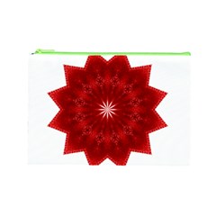 Red Star Cosmetic Bag (Large) from ArtsNow.com Front