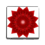 Red Star Memory Card Reader with Storage (Square)