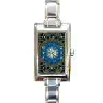 Bright Blue Star Rectangular Italian Charm Watch