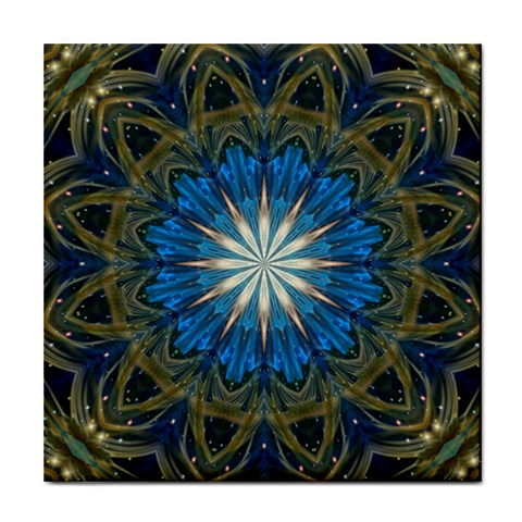 Bright Blue Star Tile Coaster from ArtsNow.com Front