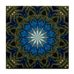 Bright Blue Star Tile Coaster