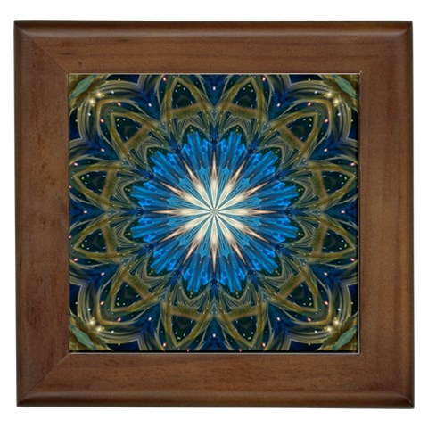 Bright Blue Star Framed Tile from ArtsNow.com Front