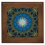 Bright Blue Star Framed Tile