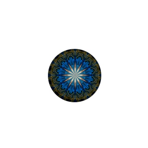 Bright Blue Star 1  Mini Button from ArtsNow.com Front