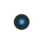 Bright Blue Star 1  Mini Button