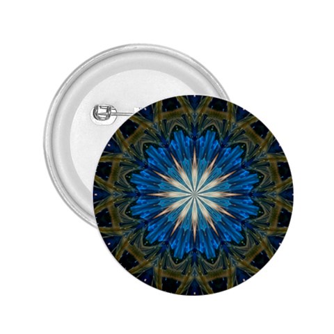 Bright Blue Star 2.25  Button from ArtsNow.com Front