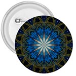 Bright Blue Star 3  Button