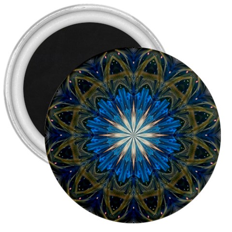 Bright Blue Star 3  Magnet from ArtsNow.com Front