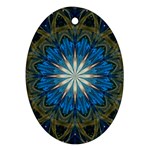 Bright Blue Star Ornament (Oval)