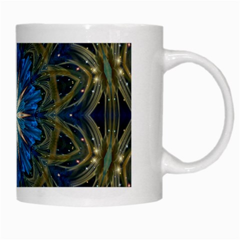 Bright Blue Star White Mug from ArtsNow.com Right