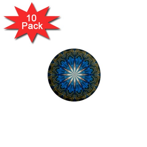 Bright Blue Star 1  Mini Magnet (10 pack)  from ArtsNow.com Front