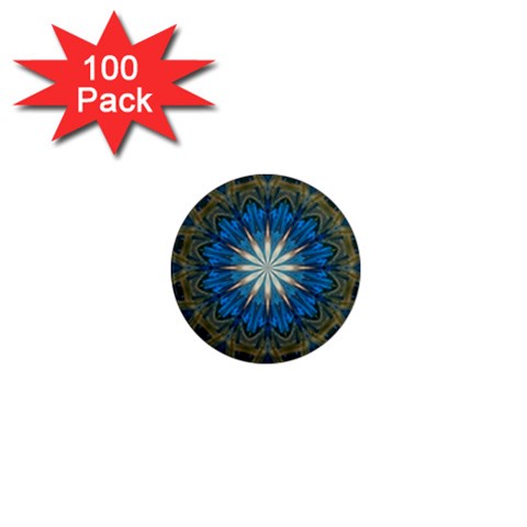 Bright Blue Star 1  Mini Magnet (100 pack)  from ArtsNow.com Front