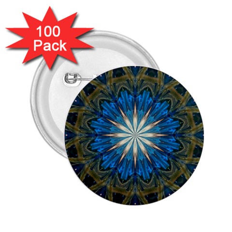 Bright Blue Star 2.25  Button (100 pack) from ArtsNow.com Front