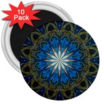 Bright Blue Star 3  Magnet (10 pack)