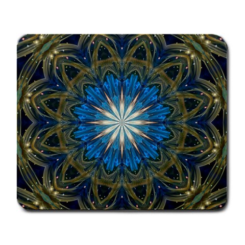 Bright Blue Star Large Mousepad from ArtsNow.com Front