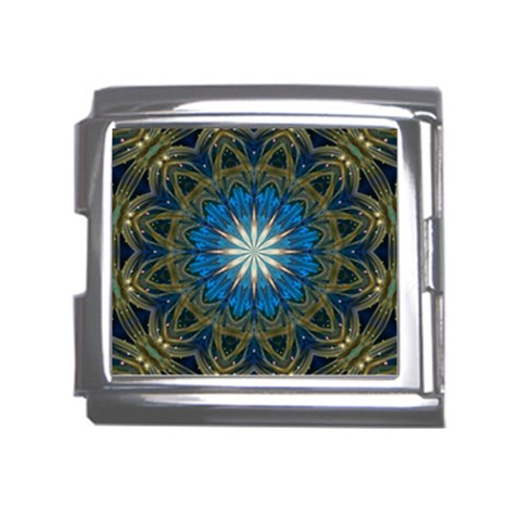 Bright Blue Star Mega Link Italian Charm (18mm) from ArtsNow.com Front