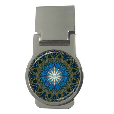 Bright Blue Star Money Clip (Round) from ArtsNow.com Front