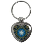 Bright Blue Star Key Chain (Heart)