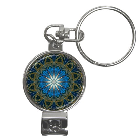 Bright Blue Star Nail Clippers Key Chain from ArtsNow.com Front