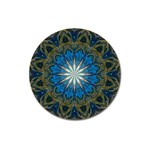 Bright Blue Star Magnet 3  (Round)