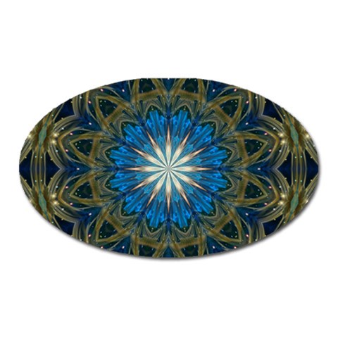 Bright Blue Star Magnet (Oval) from ArtsNow.com Front