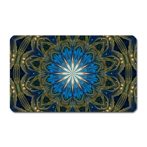 Bright Blue Star Magnet (Rectangular) from ArtsNow.com Front