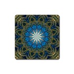 Bright Blue Star Magnet (Square)