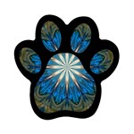 Bright Blue Star Magnet (Paw Print)