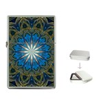 Bright Blue Star Flip Top Lighter