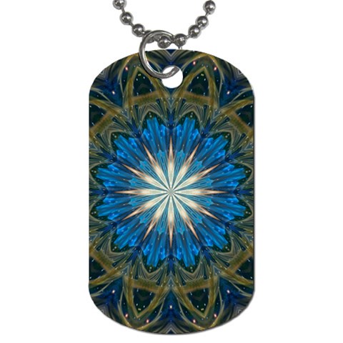 Bright Blue Star Dog Tag (Two Sides) from ArtsNow.com Front