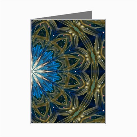 Bright Blue Star Mini Greeting Card from ArtsNow.com Left